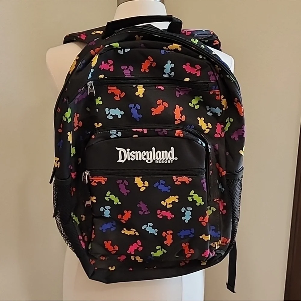 Disneyland Resort Multicolored Mickey Silhouette Nylon Backpack